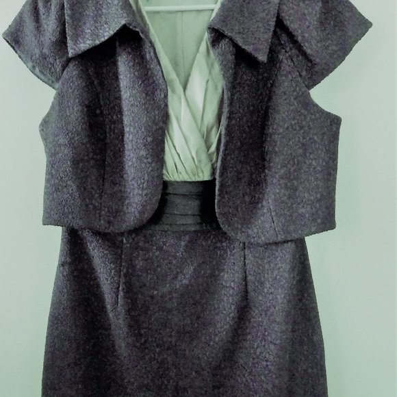 Kay Unger Cocktail Dress with Crop Jacket Size 10 - Picture 2 of 8